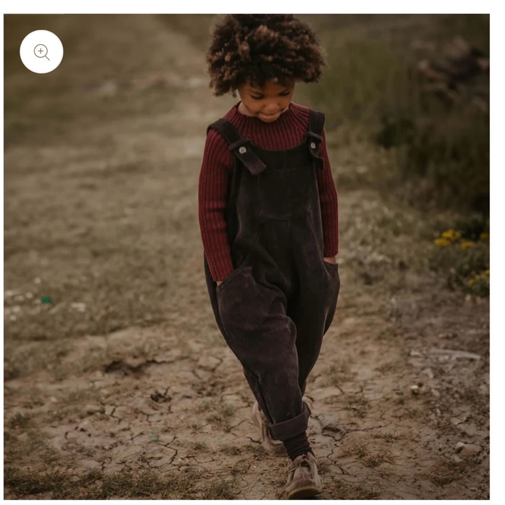 The simple folk organic Corduroy Dungaree, Chocolate
